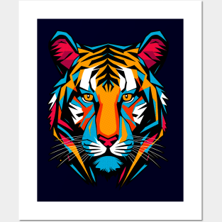 Tiger Head Pop Art Posters and Art